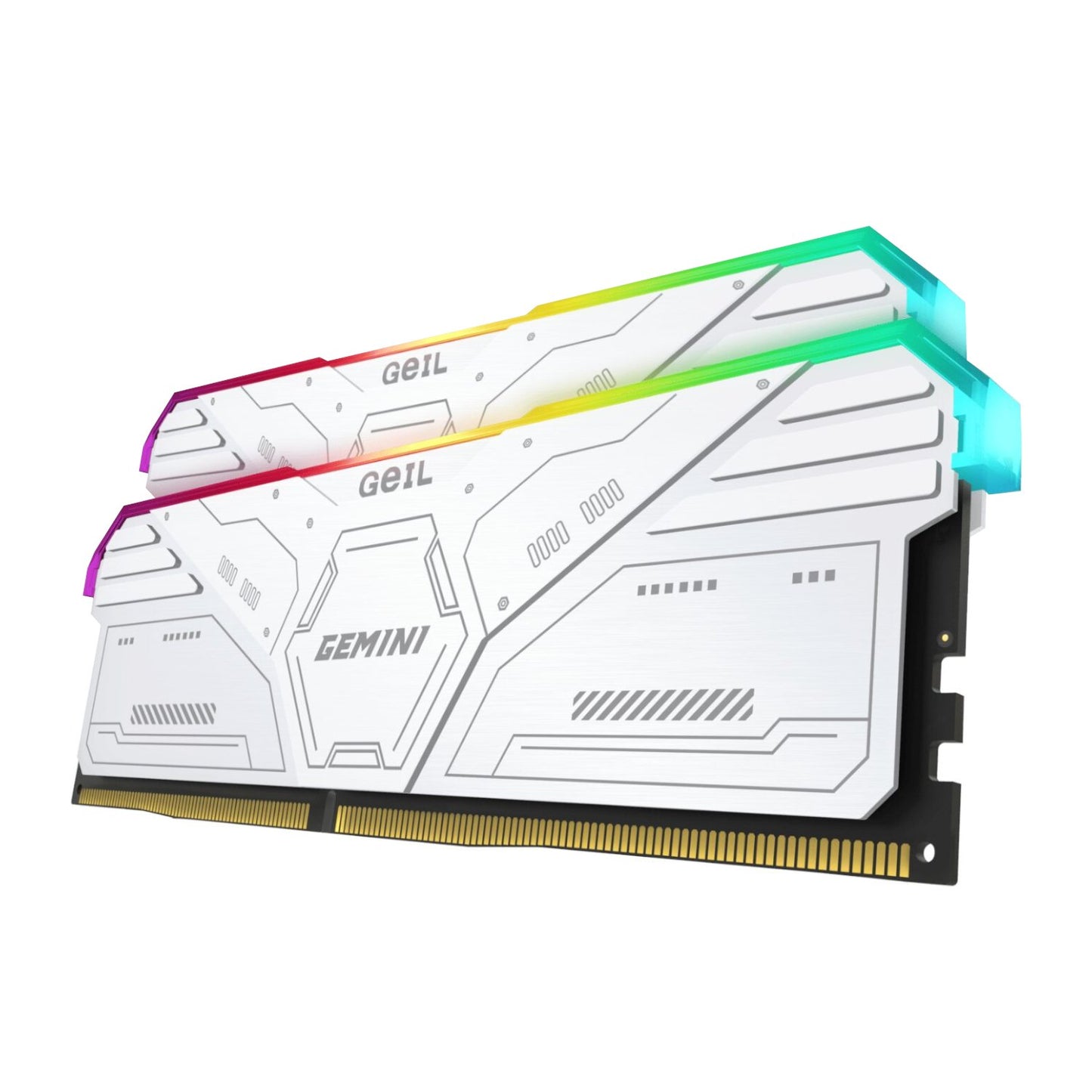 GeiL Gemini RGB 32GB KIT(2X16GB) 6000MHz DDR5 Desktop Gaming Memory - White