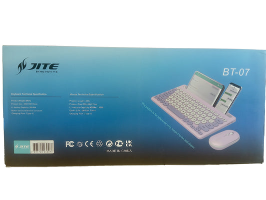 WIRELESS MOUSE AND KEYBOARD WITH BLUETOOTH CAN CONNECT TO LAPTOP ANDROID AND APPLE DEVICES