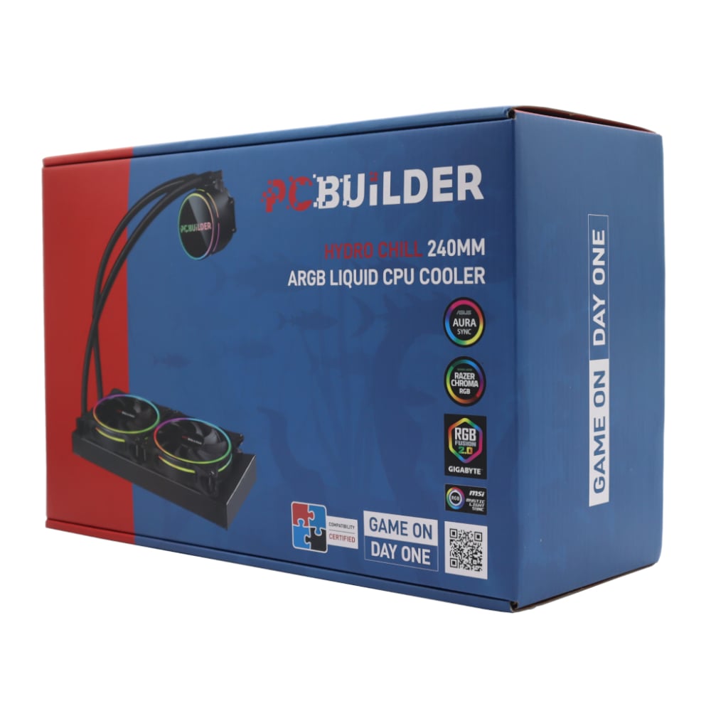 PCBuilder Hydro Chill 240MM AIO Liquid CPU Cooler ARGB