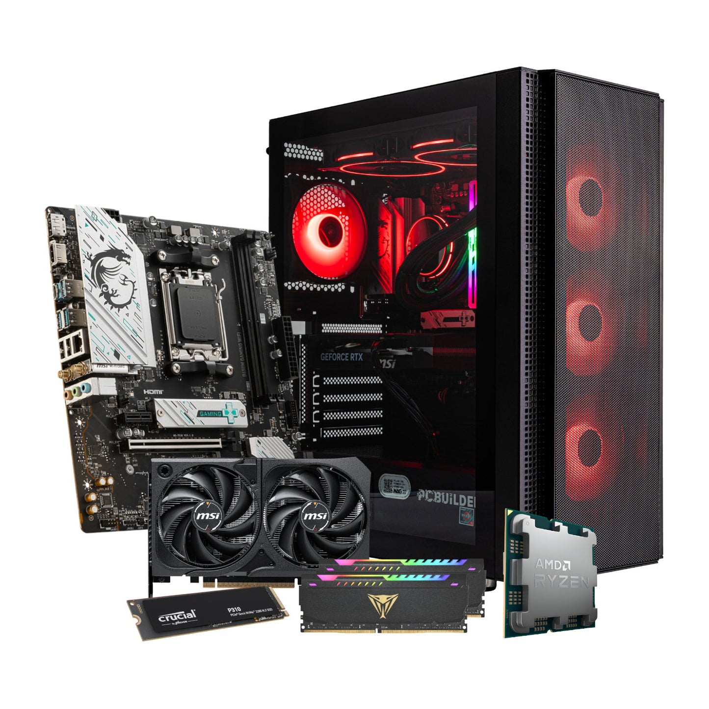 PCBuilder Ryzen 5 7600 SPECIALIST Windows 11 Gaming PC